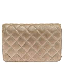 Pre Owned حقيبة كلتش شانيل WOC بريلينت جلد أحمر لامع