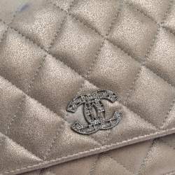 Pre Owned حقيبة كلتش شانيل WOC بريلينت جلد أحمر لامع