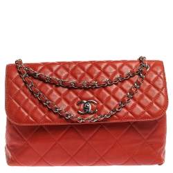 Chanel Orange Quilted Leather In The Business Flap Bag Chanel TLC