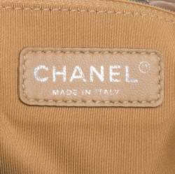 Pre Owned Chanel Tan Leather Chain Around Hobo
