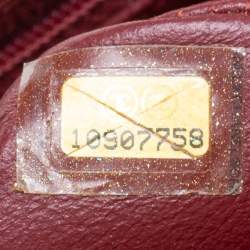 Pre Owned Chanel Red Quilted Leather Jumbo Classic Single Flap Shoulder Bag