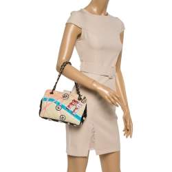 Pre Owned Chanel Multicolor Print Quilted Canvas Arc De Triomphe Shoulder Bag