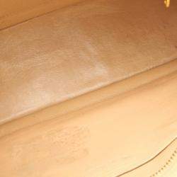 Pre Owned Chanel Vintage Beige Lambskin Quilted Shoulder Bag