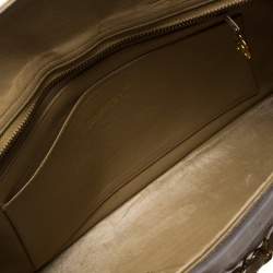 Pre Owned Chanel Vintage Beige Lambskin Quilted Shoulder Bag