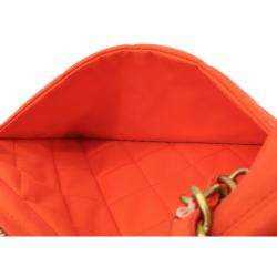 Pre Owned Chanel Orange Nylon Chain Bag