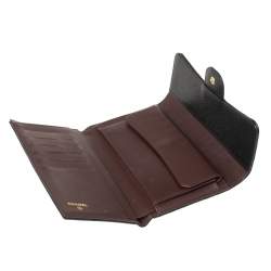 مملوكة مسبقًا محفظة شانيل "كلاسيك" قلاب جلد مبطن أسود