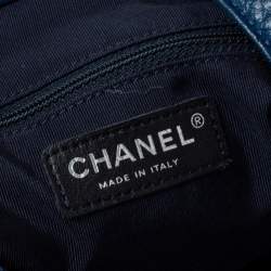 Pre Owned Chanel Blue Quilted Leather Coco Supple Hobo 