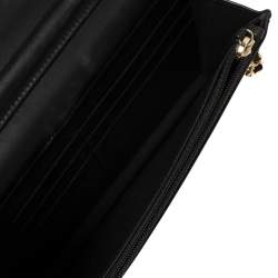 Chanel Black Quilted Patent Leather Reissue Wallet On Chain