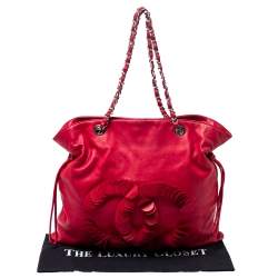 Pre Owned حقيبة شانيل "ديسك بون بون" جلد فيروزي