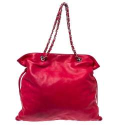 Pre Owned حقيبة شانيل "ديسك بون بون" جلد فيروزي