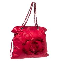 Pre Owned حقيبة شانيل "ديسك بون بون" جلد فيروزي