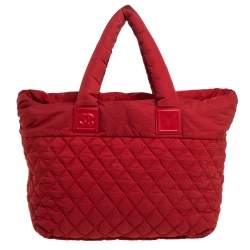 مملوكة مسبقًا حقيبة شانيل كوكو كوكون نايلون أحمر
