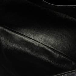 Pre Owned Chanel Black Quilted Caviar Leather Jumbo Classic Single Flap Bag