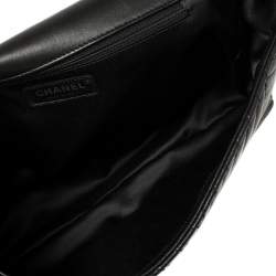 مملوكة مسبقًا Chanel Black Chevron Quilted Leather Large CC Crossing Flap Bag