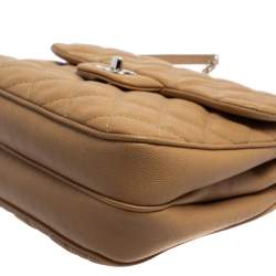 Pre Owned Chanel Beige Caviar Leather Medium Urban Companion Flap Bag