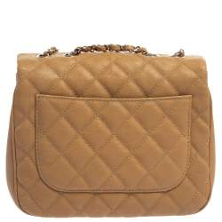 Pre Owned Chanel Beige Caviar Leather Medium Urban Companion Flap Bag