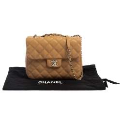 Pre Owned Chanel Beige Caviar Leather Medium Urban Companion Flap Bag