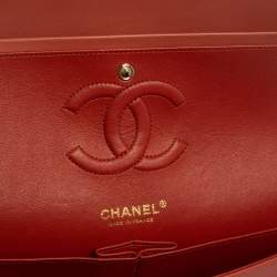 Pre Owned Chanel Multicolor Quilted Tweed Medium Classic Double Flap Shoulder Bag