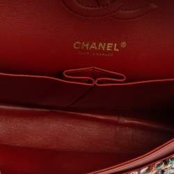 Pre Owned Chanel Multicolor Quilted Tweed Medium Classic Double Flap Shoulder Bag