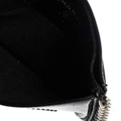 Pre Owned Chanel Black Patent Leather CC Chain Around Card Case