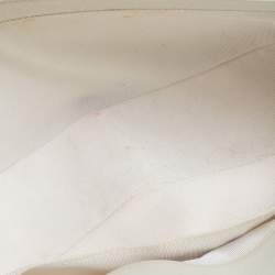 مملوكة مسبقًا Chanel White Leather Medium Boy Braided Flap Bag