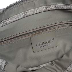 Pre Owned Chanel Grey Lapin Fur and Fabric Orylag Bag