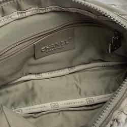 Pre Owned Chanel Grey Lapin Fur and Fabric Orylag Bag