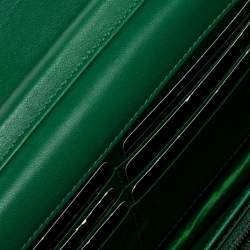 Chanel Green Lizard Boy Wallet on Chain