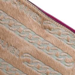 Pre Owned Chanel Beige/Pink Pony Hair Pochette