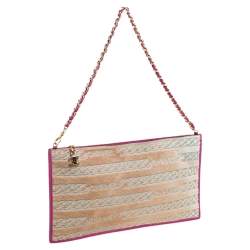 Pre Owned Chanel Beige/Pink Pony Hair Pochette