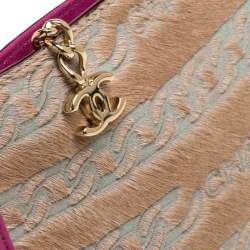 Pre Owned Chanel Beige/Pink Pony Hair Pochette
