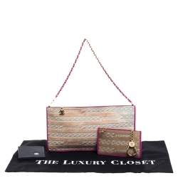 Pre Owned Chanel Beige/Pink Pony Hair Pochette