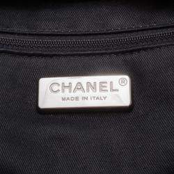 Chanel Black Leather and Fur Satchel