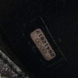 مملوكة مسبقًا حقيبة شانيل CC فيليجري فايتي جلد أسود/ أزرق كحلي صغيرة مبطنة