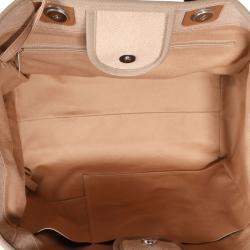مملوكة مسبقًا Chanel Beige Canvas Deauville Large Tote Bag