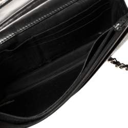 مملوكة مسبقًا Chanel Black Caviar Leather CC Timeless Wallet On Chain