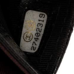 Pre Owned Chanel Black Quilted Caviar Leather Card Holder 