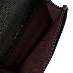 Pre Owned Chanel Black Quilted Caviar Leather Card Holder 