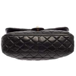 مملوكة مسبقًا Chanel Black Quilted Leather Double Flap Bag