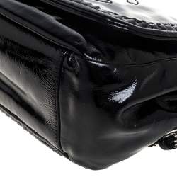 مملوكة مسبقًا Chanel Black Patent Leather Luxe Ligne Flap Bag
