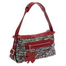 مملوكة مسبقًا Chanel Red Clover Tweed Shoulder Bag