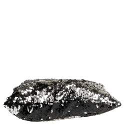 Pre Owned Chanel Black Sequins Embellished Summer Night Drawstring Bag