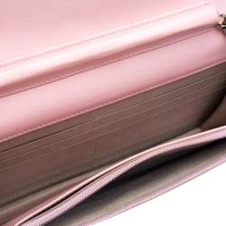 Chanel Pink Quilted Leather WOC Clutch Bag