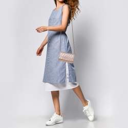 Chanel Pink Quilted Leather WOC Clutch Bag