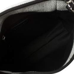 Pre Owned Chanel Grey Raffia Deauville Messenger Bag