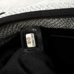 Pre Owned Chanel Grey Raffia Deauville Messenger Bag