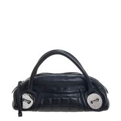 Chanel Black Caviar Leather Bowling Bag  Leather bowling bag, Bowling  bags, Black caviar