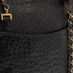 مملوكة مسبقًا Chanel Black Ostrich Vintage Chain Bag