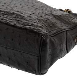 مملوكة مسبقًا Chanel Black Ostrich Vintage Chain Bag