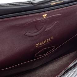 Pre Owned Chanel Black Quilted Leather Medium Classic Double Flap Bag